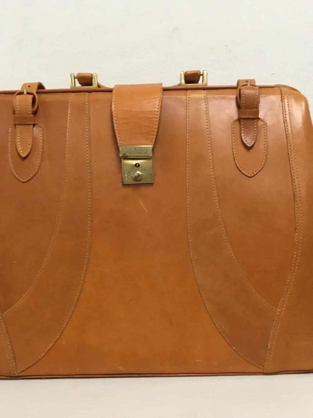 Tweeds belting leather briefcase doctors lawyer bag new Vintage